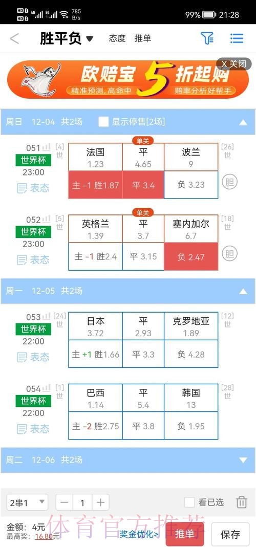 世界杯盘口推荐全站分析攻略